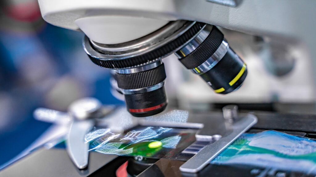 Oral Pathology microscope looking at a sample